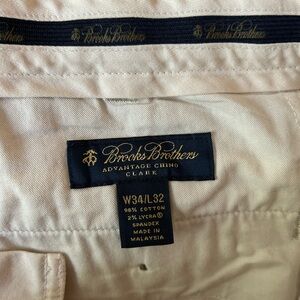 Brooks Brothers Cream Chino Trousers
